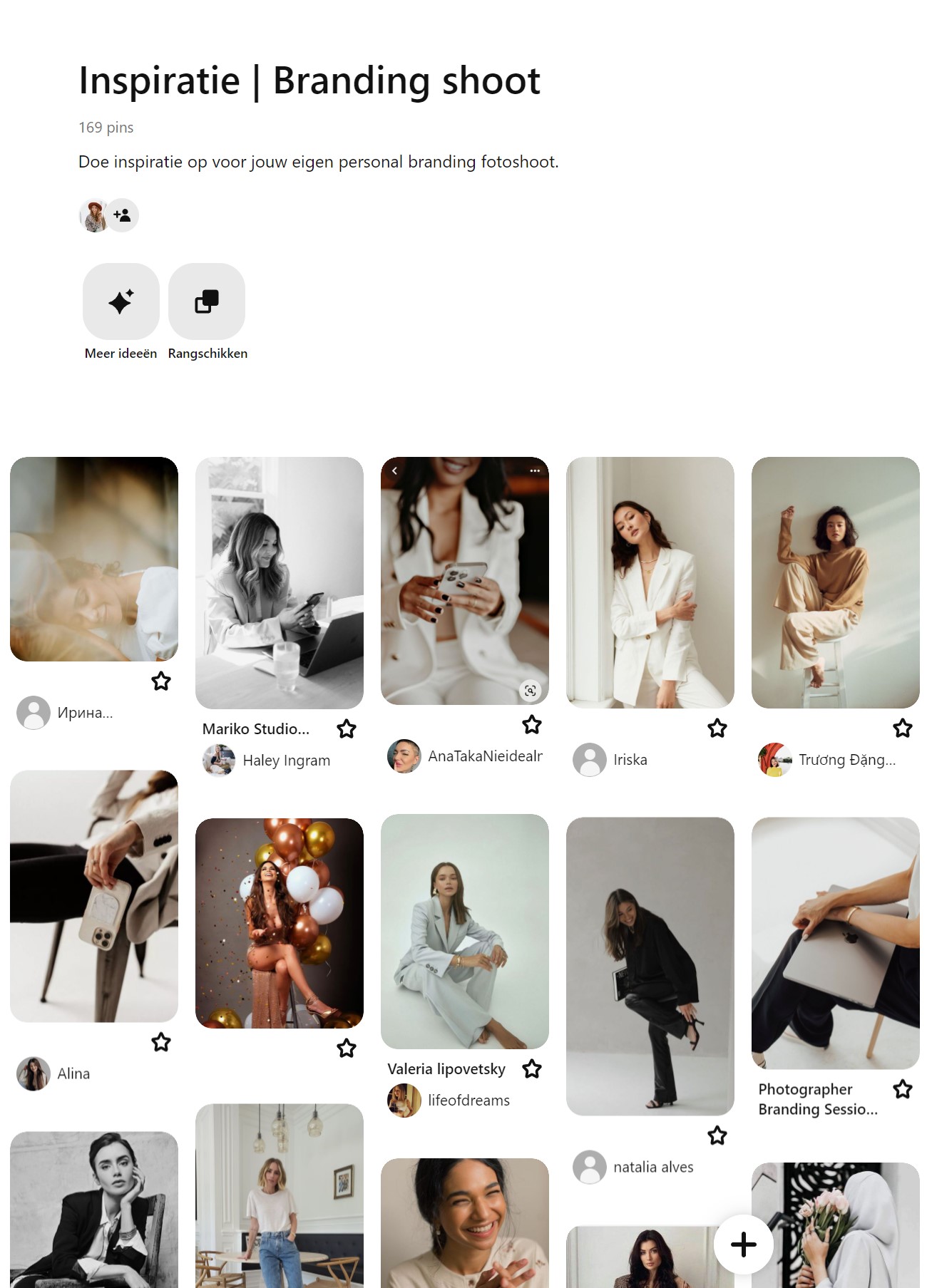 Pinterest fotoshoot inspiratie